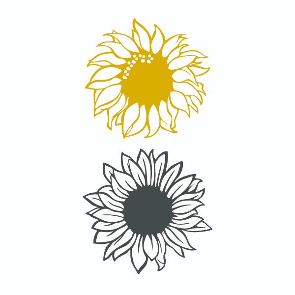 sunflower svg - Google Search | Sunflower illustration, Cricut projects