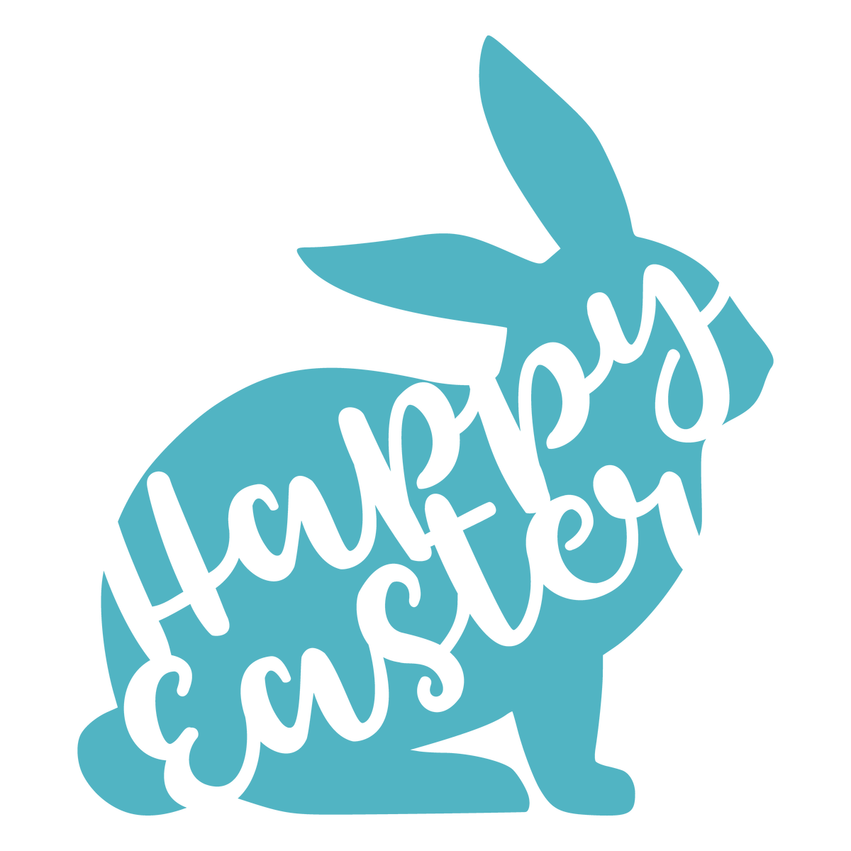 Happy Easter SVG | Easter t shirts, Free silhouette files, Happy easter