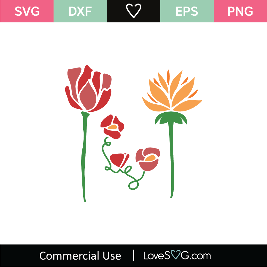 Flowers SVG Cut File - Lovesvg.com