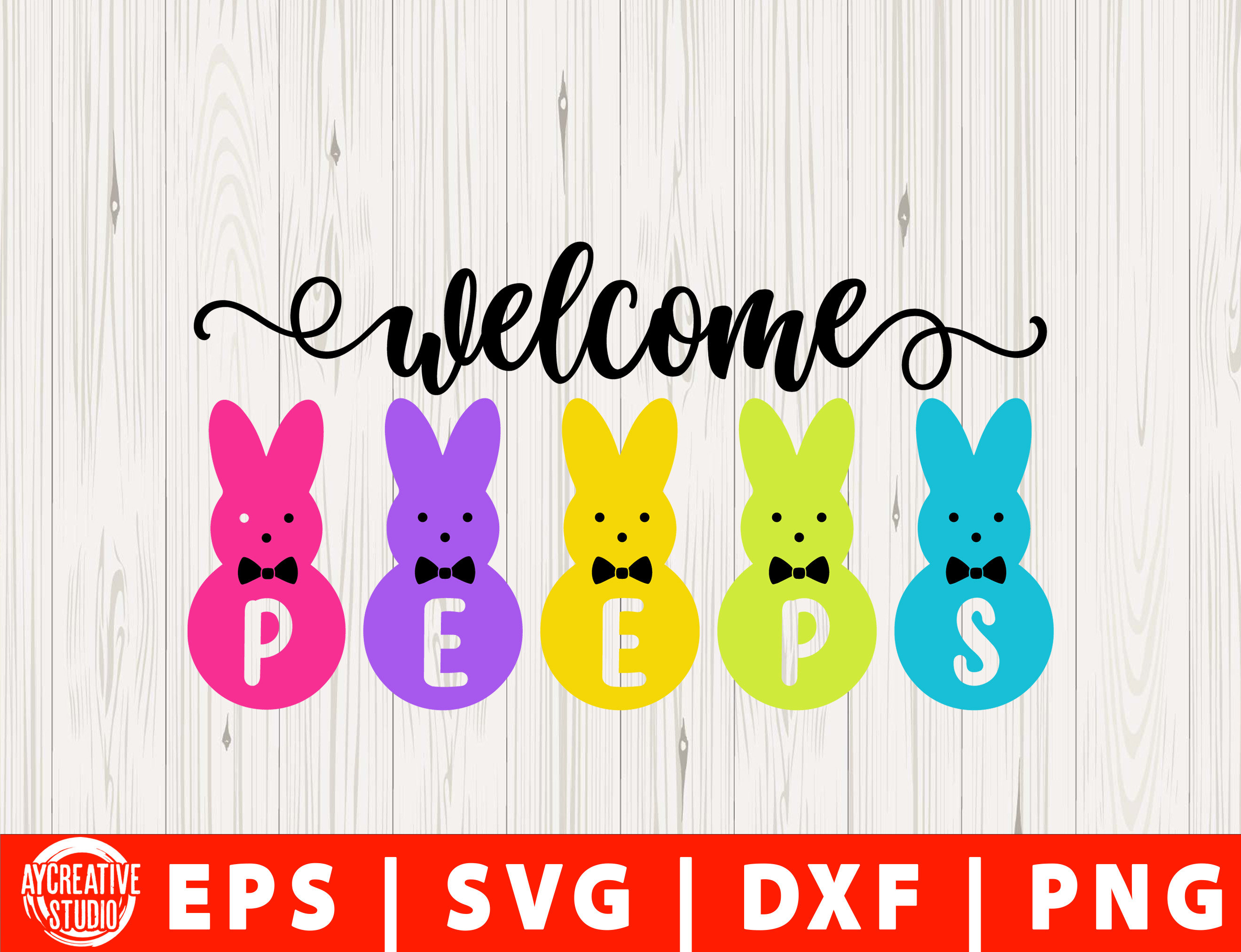 Welcome Peeps svg Png dxf Easter svg Peeps Svg Easter bunnies | Etsy