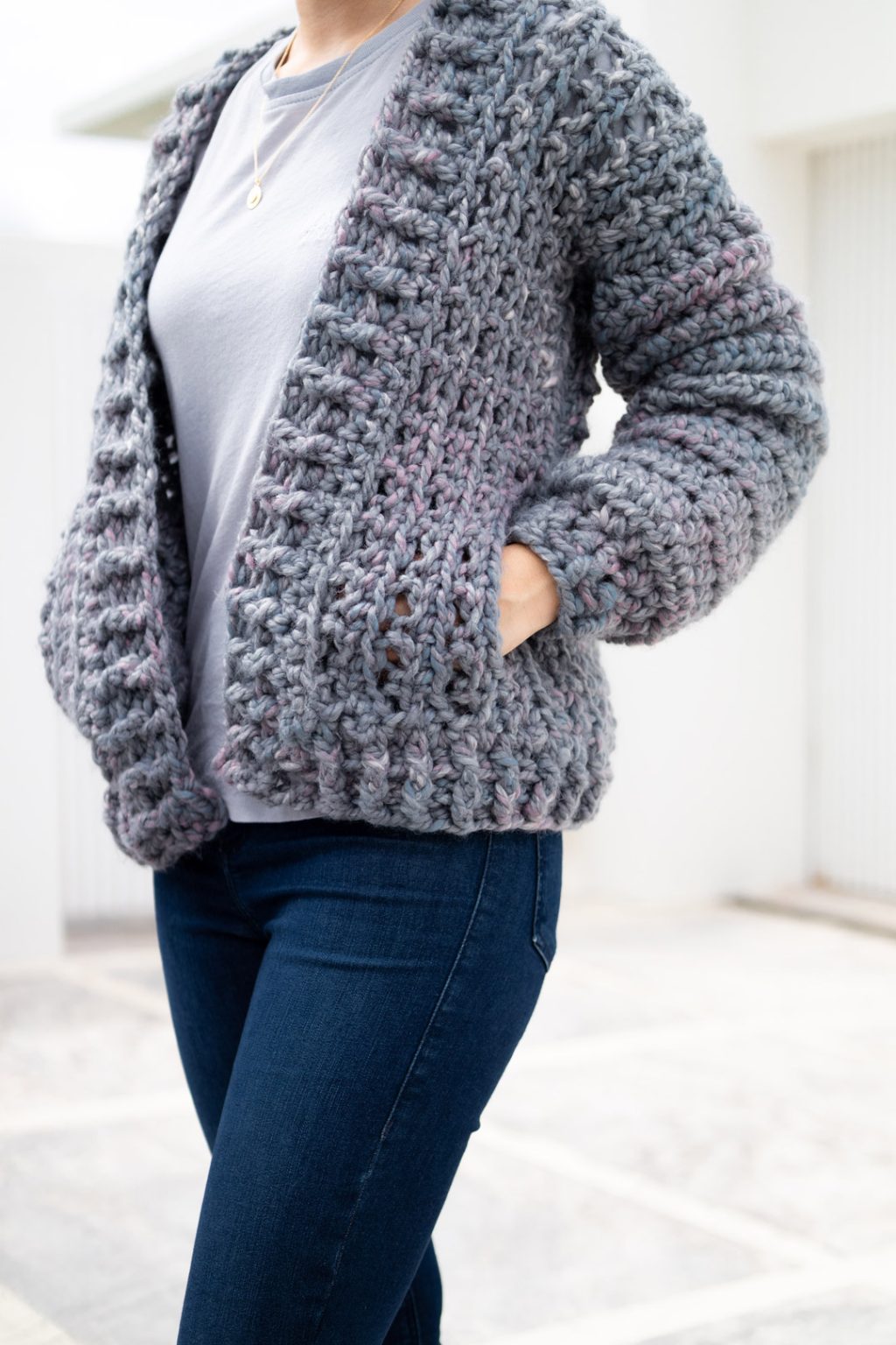 Chunky Bomber Jacket with Pockets! Free Crochet Pattern + Video Tutorial