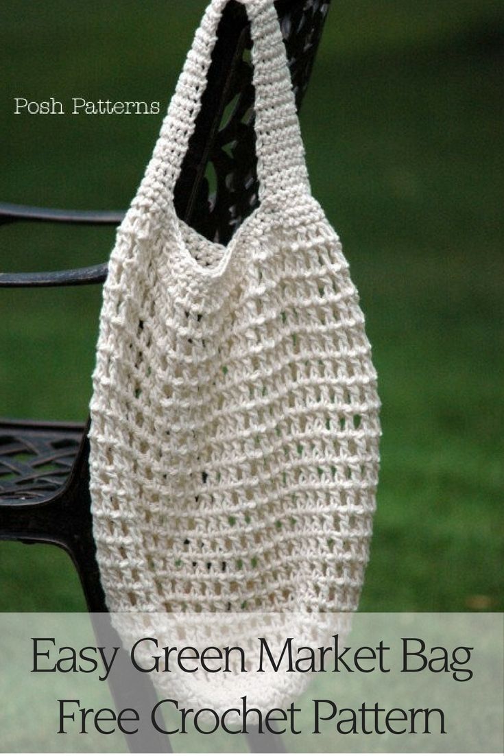 Crochet Market Bag Pattern | Crochet market bag, Easy crochet and Free