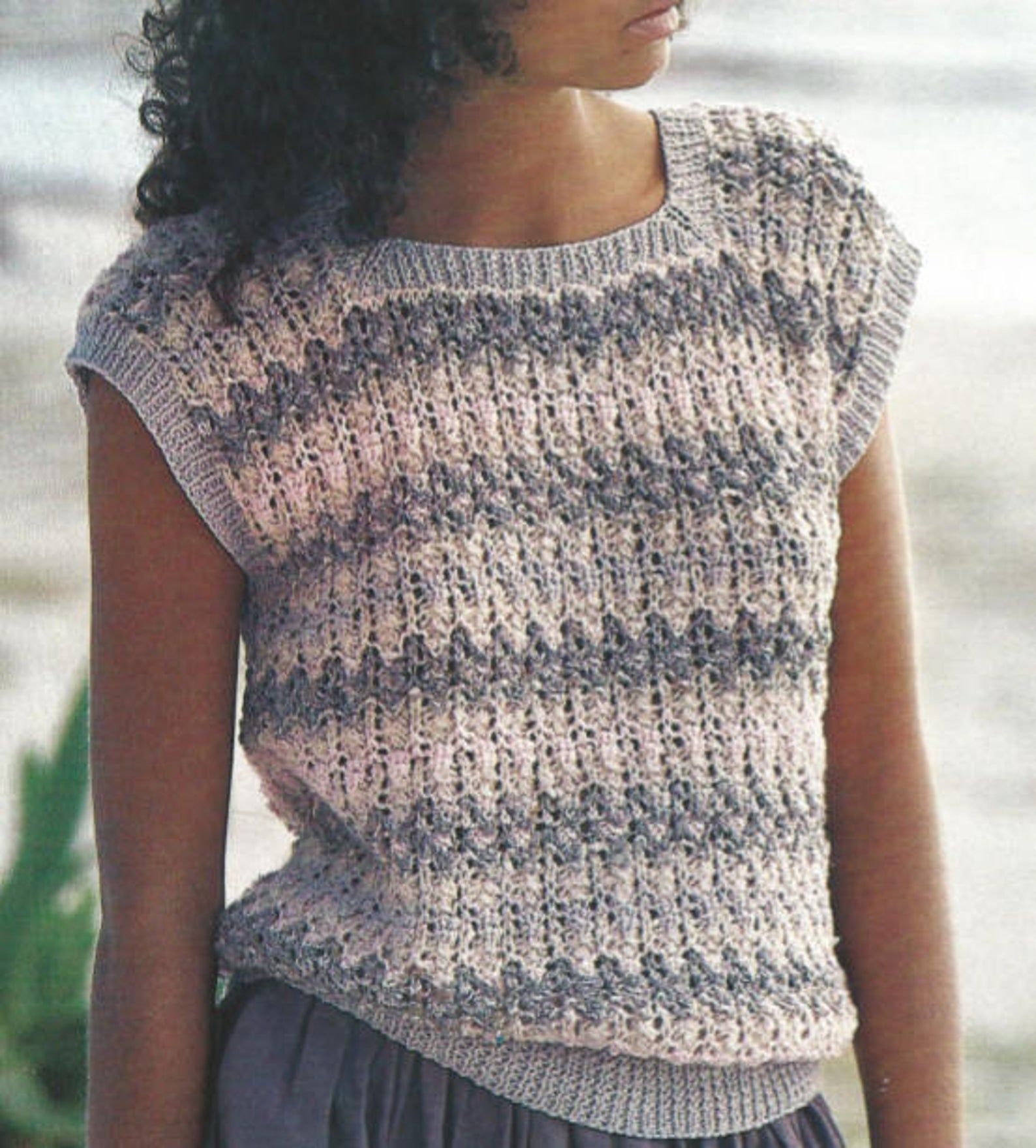 Knit Womans Sleeveless Cotton Top Sweater Pdf /ohhhmama/ - Etsy